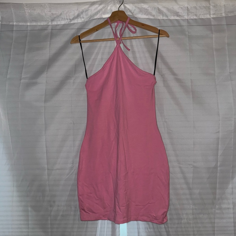 NWT H&M Pink Bodycon Halter Dress